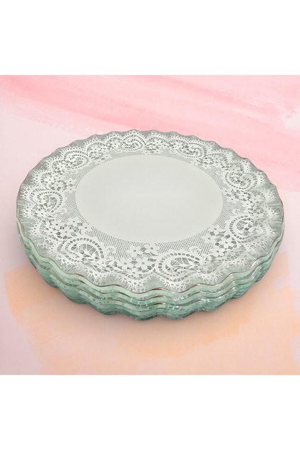 Marche Platin Gilded Glass Serving Plate