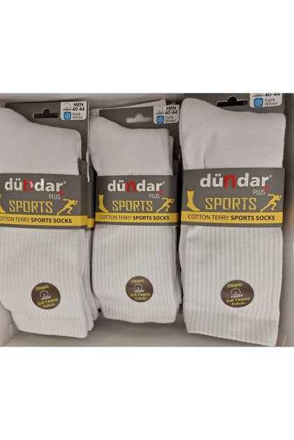 Erkek Cotton Havlu Tenis Çorabı- Kışlık - Dikişsiz - Soft Yıkama - Parfümlü- 6 Adet- (40-44 Beden)