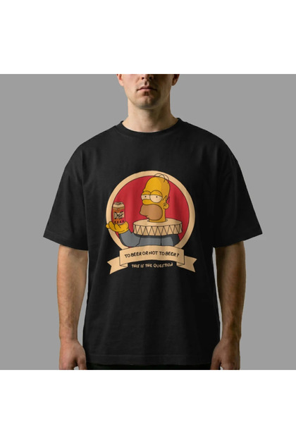 【#9 K-POP まとめ売り】⑩OnlyOneOf KROSS サインTシャツ Crazy The Simpsons Homer Simpsons To Beer Or Not To Beer Oversize