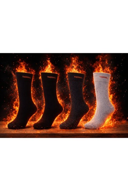 4 ÇİFT DİKİŞSİZ THERMAL ÇORAP