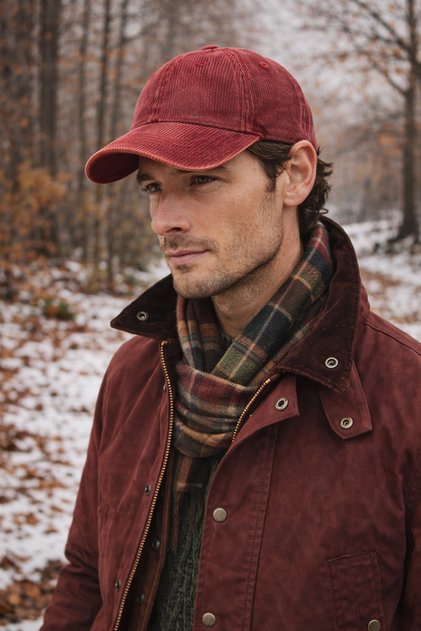 Men's Premium Vintage Velvet Hat - Red