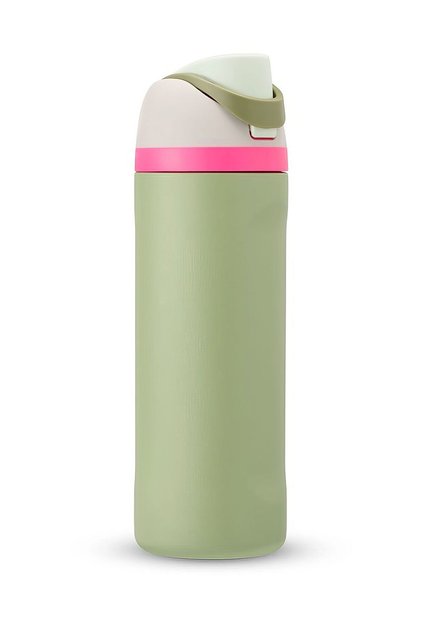 304 L Çelik Yeşil Kulplu Pipetli 950 ml ılık Soğuk İçecek Termos Suluk mt238ys