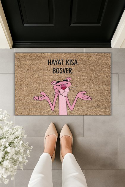 Modern Digital Printing Doormat - Life Is Short, Forgive - Front Door Mat