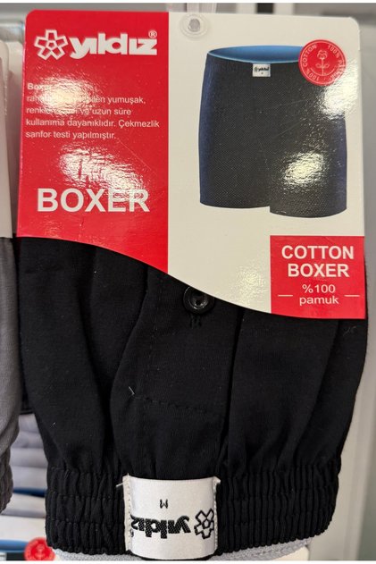 3 Lü Paket %100 Pamuk SİYAH RENK 1.Kalite Erkek Havlu Bel Boxer