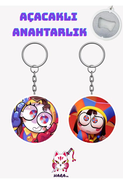 Tadc the Amazing Digital Circus Anime Pomni Anime Keychain Opener Set (2-Piece)