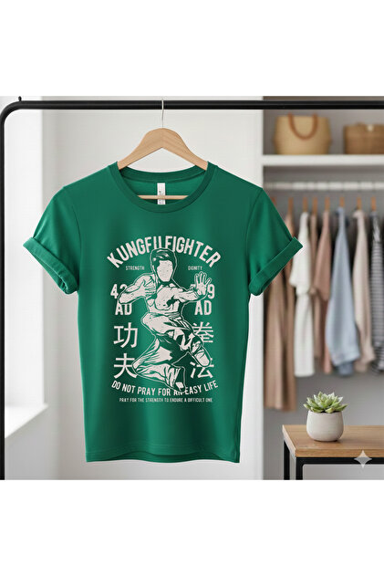 Kung-Fu Sports Printed 100% Cotton Short Sleeve Regular Fit T-Shirt