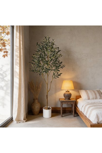 120cm Faux Olive Tree - Dust-resistant Indoor Decor
