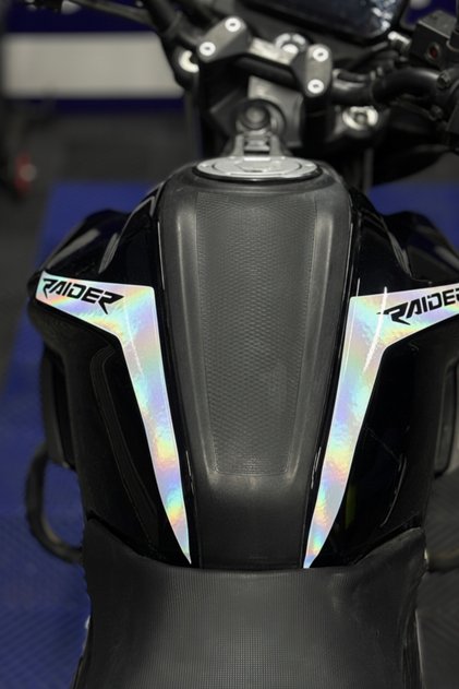 Tank Cord Sticker Set (Right and Left) Compatible with Tvs Raider 125 Motorcycle