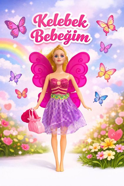 Kanatlı Peri Bebek, Kelebek Kanadı, Kız Çocuk oyuncağı