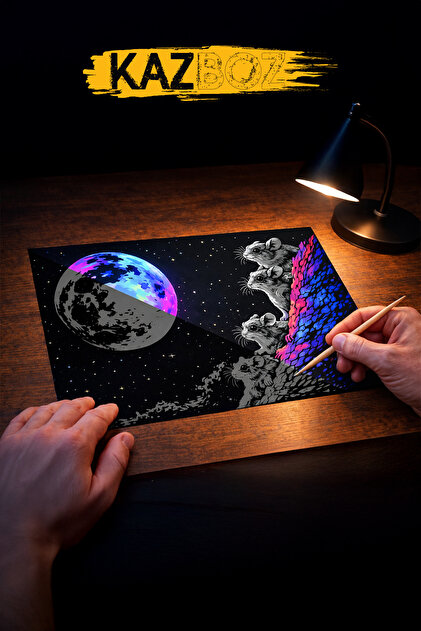 Zigzag Kazboz Scratch Art - Kazıma Sanatı Hobi Seti 1 - Fiyatı