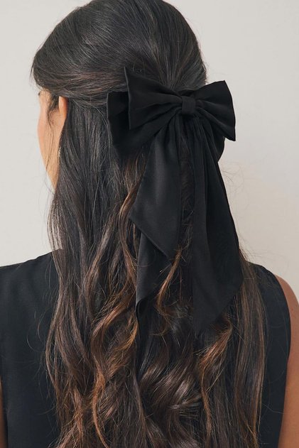 Long Scarf Bow Automatic Bow Buckle