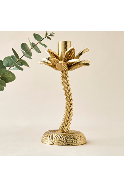 Palm Tree Accent Candleholder - 26 cms