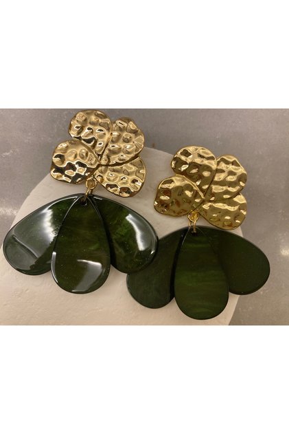 Flower & Leaf Detailed Sallant Earrings