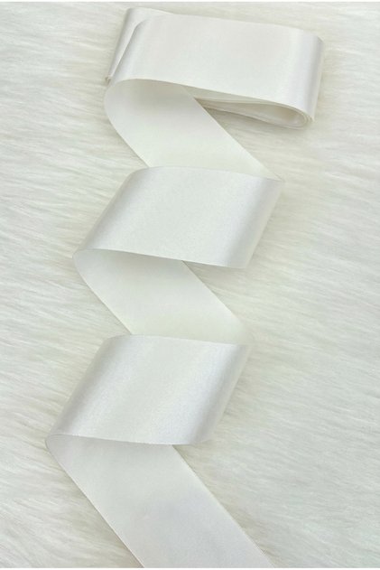 6 cm Cream Single-Sided Satin Ribbon 10 Meters, Dowry Engagement Jewelry Special Occasion Gift Decoration