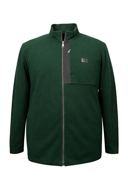 Large Size Zippered Thessaloniki Sweat Mock Neck (Wide Comfortable Fit)