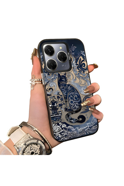 Tecno Spark 20 Pro 5g Compatible Silicone Edge Hard Back Anti-Fall Case Classic Pattern