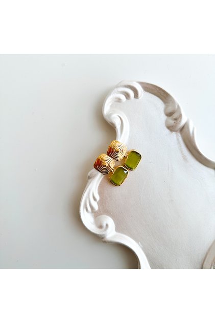Palazzo Green Steel Earrings | Steel Earrings