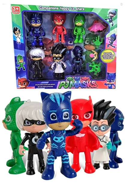 コスベイビー7体セット売り WBC TOYS Pj Masks Pj Maskeliler Pj Kedi Çocuk Baykuş Kız