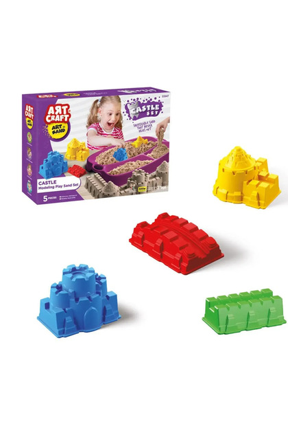 Art Craf Kinetic Sand Castle Set 600 g + Health Tested + Motor Skill Training and Fun