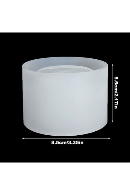 WHITE Cylinder Candle Cup Silicone Mold DIY Succulent Flowerpot Cement Gypsum Mold Candle Container