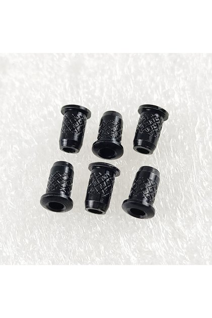6pcs Black 6 Pieces Iron Guitar Through Body String Mounting Ferrules Bushings for Electric Guitar R