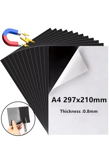 1PC A4-Adhesive A4 Self-Adhesive Magnetic Mat Sheets Magnet Flexible Magnet Sheet Perfect for Fridg