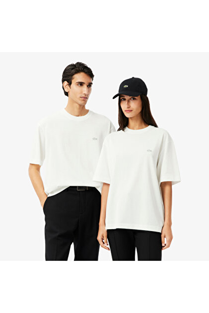 Lacoste Heavy Unisex Beyaz T-Shirt - Fiyatı