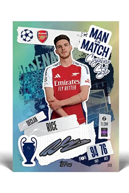 Topps Declan Rice Man Of The Match Attax 2024/2025 Signature Style