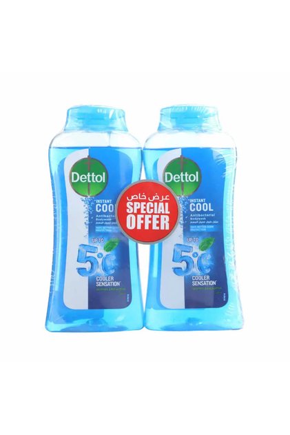 Instant Cool Antibacterial Body Wash Cooler Sensation with Menthol- 2X250ml