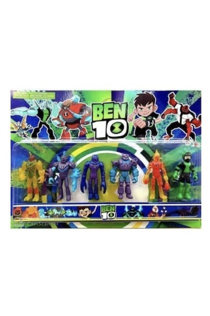 Set de 6 figurine Ben 10, multicolore, 8 cm