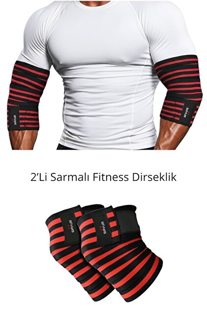 SAVUR Fitness Dirseklik Sakatlık Önleyici Destekleyici 2'Li Spor