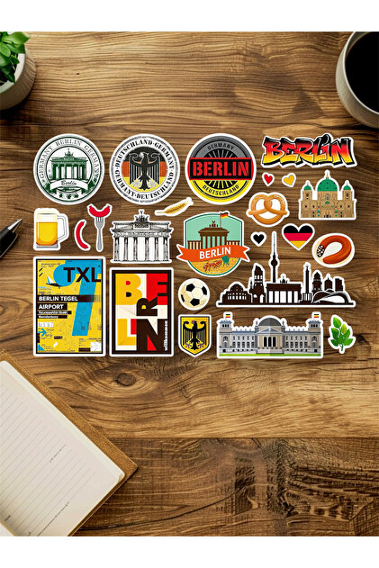 Berlin Germany Themed Sticker Set – Germany Berlin Travel Sticker 22X30 cm