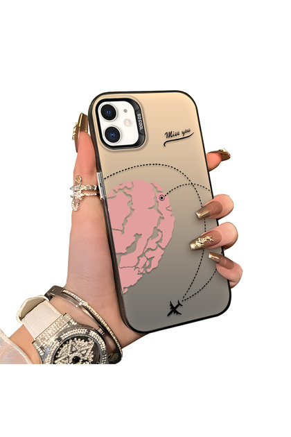 iPhone 11 Compatible Silicone Edge Hard Back Anti-Fall Valentine's Patterned Case