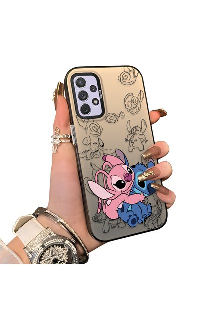 Samsung Galaxy A72 Compatible Silicone Edge Hard Back Anti-Fall Stitch Patterned Case