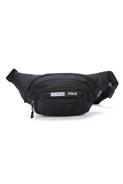 Unisex Waterproof Headphone USB Port Unisex Black Crossbody Waist Shoulder and Sports Bag