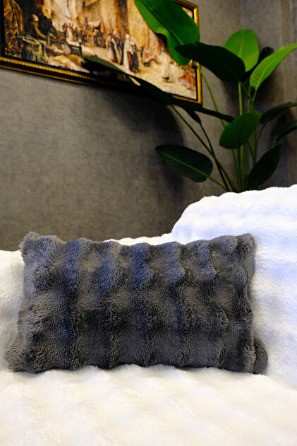 Plush Puffy Decorative Rectangular Pillow Cushion Cover Fluffy Bubble Antrast 1 Piece 30X50 cm