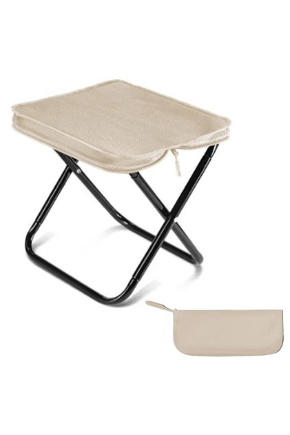 Scaun Pliabil pentru Adulti, Flippy, pentru Camping, pescuit, Negru-Bej