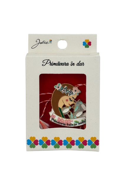 Martisor Brosa Mica in Cutie, Dimensiune Brosa 2.5-3 cm, Material Metal, Model 14