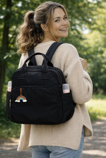 Black Mila Mother Baby Care Bag