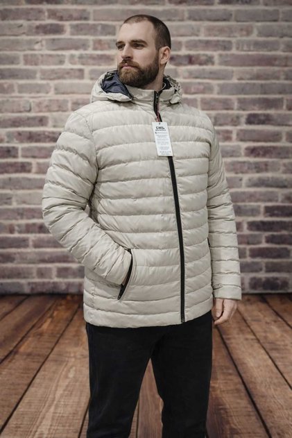 Large Size Slimfit Men's Inflatable Coat with Silicone Filling