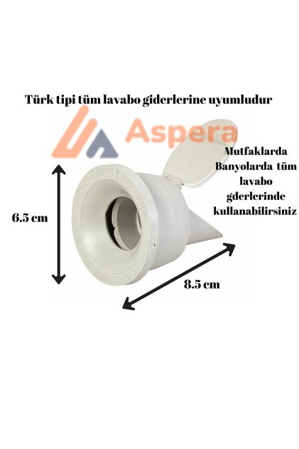 1 Adet Koku Önleyici Çekvalfli Adaptör ContaØ50 Lavabo & Eviye Gideri için
