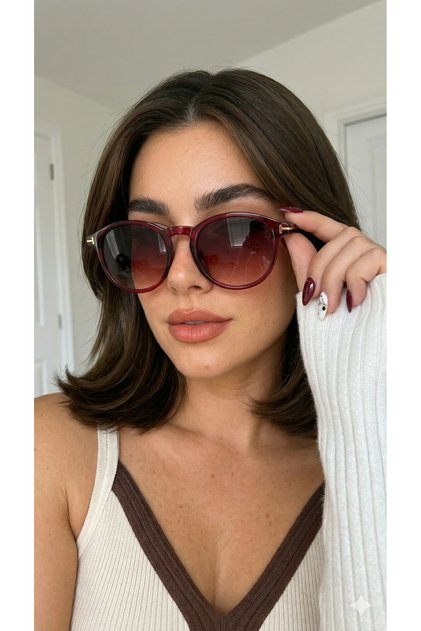 Unisex Women's Men's Uv400 Protected Oval Round Sunglasses with Frame, Case and Cleaning Cloth as a Gift