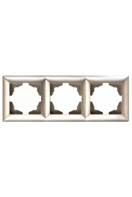Visage Metalik Bej Üçlü Çerçeve
