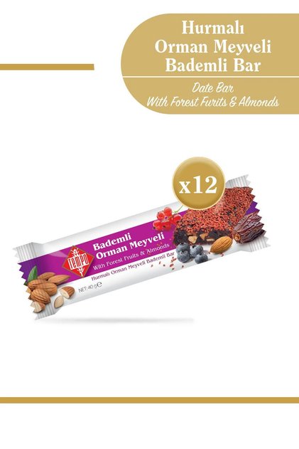 Date Forest Fruit Almond Bar X 12 Pieces