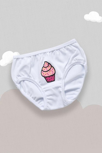 100% Natural Cotton Patterned Comfortable Fit Girl's Panties