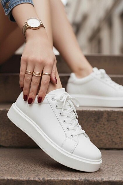 marina rosse Garantili Aris Beyaz Günlük Ortopedik Kadın Sneaker