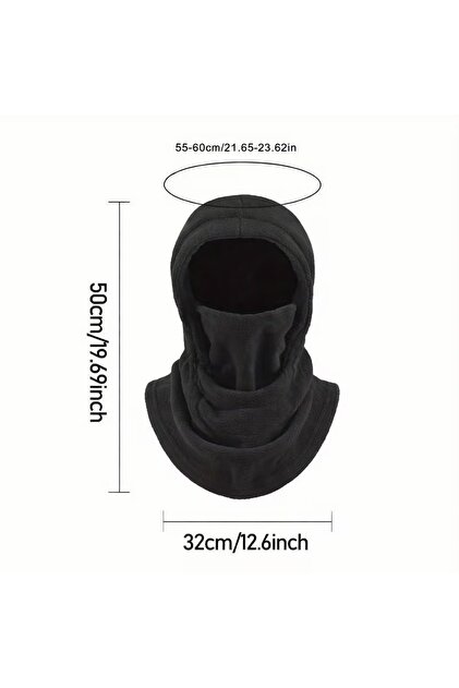 GlassySKY 1 Piece Unisex Neck Gaiter Face Mask Windproof Fleece