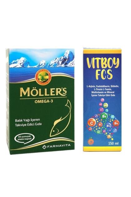 Mollers Fish Oil 60 Capsules - Vitboy Fcs Multivitamin and Mineral Containing Food Supplement 150 ml