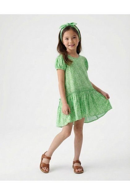 Girl's 100% Cotton Dress with Headband, Floral Pattern Rg1420