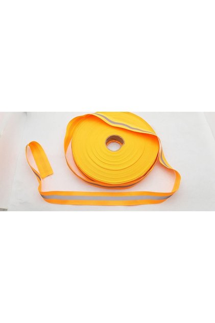 3 Cm Gen. 5 Mt Uzunluk Fosforlu Turuncu Polyester Reflektör Şerit